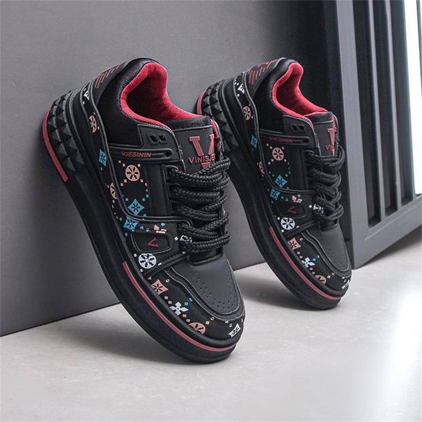 High Quality 2025 Fshion Sneakers Youth Men's Artificial PU Splicing Low Top Lace-Up Breathable Non-Slip Wear-Resistant Running Shoes 39-44_desvips.com
