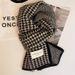 Houndstooth Scarf For Women Winter New Double-Sided Knitted Warm Korean Student Thickened Couple Neck Warmer High-End_desvips.com