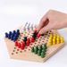 New Wooden Children's Parent-child Interactive Educational Science Toy: Solid Wood Tabletop Hexagonal Chess Puzzle Toy_desvips.com