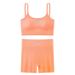 Women's Seamless Elastic Bandeau Yoga Exercise Set High Waist Tummy Control Square Pants Hip Lifting Beautiful Back Bra_desvips.com