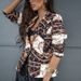Women's Clothing fashion printed one button small suit _desvips.com