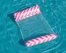 Inflatable Water Hammock With Mesh Net - Foldable Floating Bed For Pool Lake & Beach (Striped Design Heavy-Duty PVC)_desvips.com
