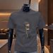 Pure Cotton Short-sleeved Casual Fashion T-shirt, A Popular Style For Summer, Versatile Men's Clothing, High-end Top_desvips.com