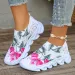Summer Breathable Knitting Flats For Women Comfortable Soft Sole Platform Sneakers Woman Slip-On Flat Heel Ladies Sports_desvips.com