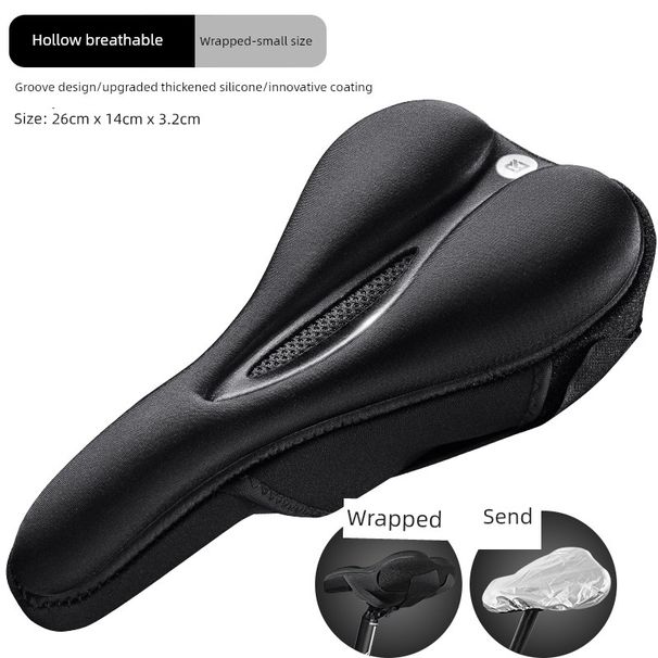 Rockbros Bicycle Cushion Mountain Bike Cover Plaid Memory Foam Silicone Saddle Sleeve Soft Equipment_desvips.com