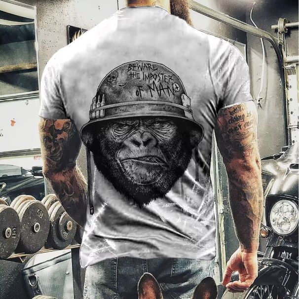 Summer Cross-Border European And American Trend New Mainstream Digital Print Men's Loose Short Sleeve Sports 3D T-Shirt_desvips.com
