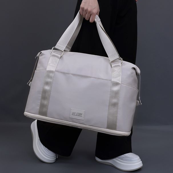 Minimalist Foldable Large Capacity High-end Luggage Handbag Short Trip Carry-on Travel Fitness Storage Bag_desvips.com