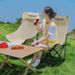 Portable And Set Camping Picnic Outdoor Folding Egg Roll Table High Back Moon Chair_desvips.com