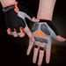 Sports, outdoor cycling, fitness, breathable, shock-absorbing, anti slip, outdoor, exposed finger hiking, half cut gloves_desvips.com