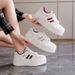 White Sneakers For Women 2025 Autumn Winter New Thick Sole Height Increasing Casual Pair With Skirts Versatile_desvips.com