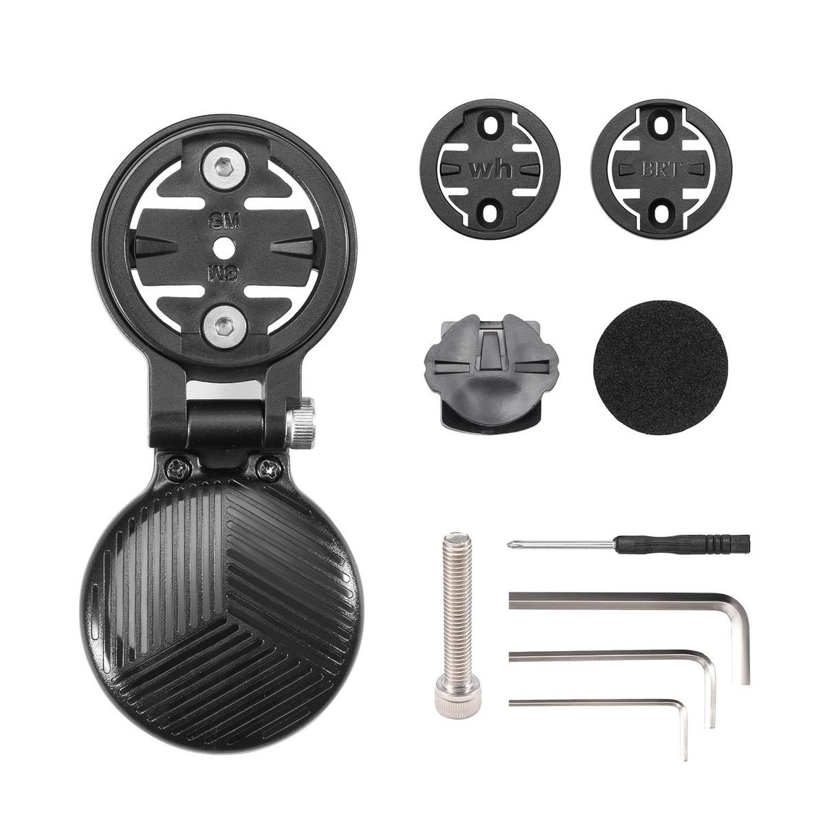 ROCKBROS Bicycle Computer Mount Aluminum With Tracker Slot Compatible With Garmin/Bryton/Wahoo_desvips.com