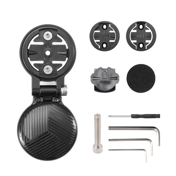 ROCKBROS Bicycle Computer Mount Aluminum With Tracker Slot Compatible With Garmin/Bryton/Wahoo_desvips.com