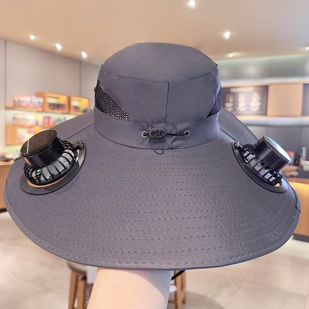 Solar-Powered Cooling Hat - Wide Brim Sun Hat With Built-in Fan For Men & Women UPF 50+ UV Protection For Outdoor Fishing/Hiking_desvips.com