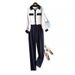 Women's Clothing temperament professional fashion suit women autumn contrast shirt casual long pants two piece suit_desvips.com