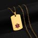 Customized Hot-selling Medical Symbol Snake Staff Dog Tag Gold Pendant Titanium Steel Necklace Hip-hop Personalized_desvips.com