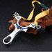 Alloy Steel Slingshot Silver Slingshot 11.5*8.5*1.3 Cm Suitable For Outdoor Competitions, Fitness Shooting, Hunting, Fishing (Slingshot Only)_desvips.com