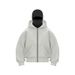 Hot-Selling Export Plain DIY Ins Hooded Zipper Sweatshirt Fleece Lined Double Hood Unisex Spring Autumn Winter Couple_desvips.com