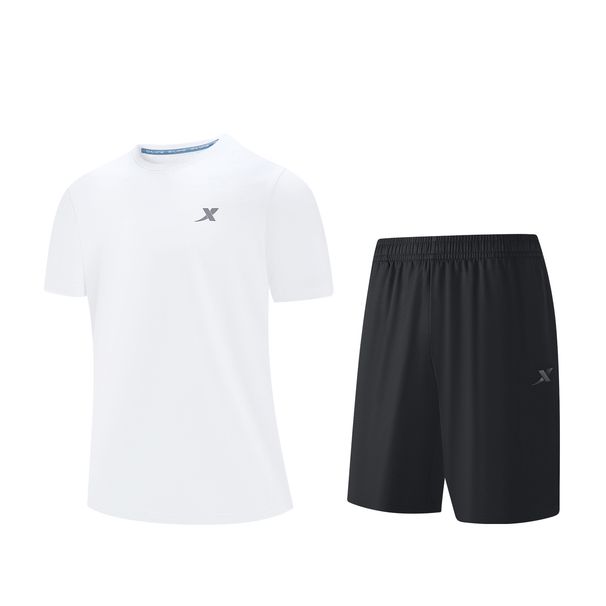 Xtep Short Sleeve Sports For Men Summer Sweat-Absorbing Men's Suit Quick-Drying Outdoor Tops And Bottoms 876229A70176_desvips.com