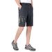 Outdoor Summer Casual Elastic Two-Section Detachable Pants, Men's Loose Fit Large Size Breathable Quick-Dry Hiking Pants_desvips.com