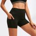 Women’s Clothing Women's High Waist Yoga Three Point Pants With Pockets Running Training Tight Quick Drying Stretch Fitness Three Point Shorts_desvips.com