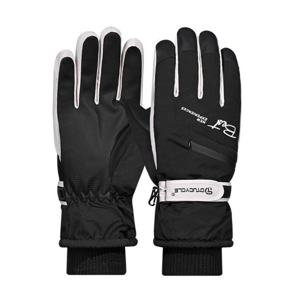 DTUCYCLE Winter For Men And Women, Extra Thick Touchscreen Skiing Outdoor Sports Fleece-Lined Cold-Proof Warm Gloves_desvips.com