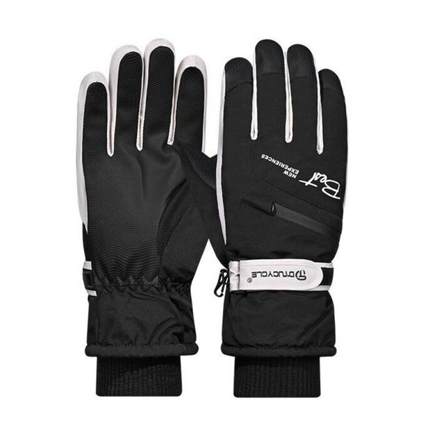 DTUCYCLE Winter For Men And Women, Extra Thick Touchscreen Skiing Outdoor Sports Fleece-Lined Cold-Proof Warm Gloves_desvips.com