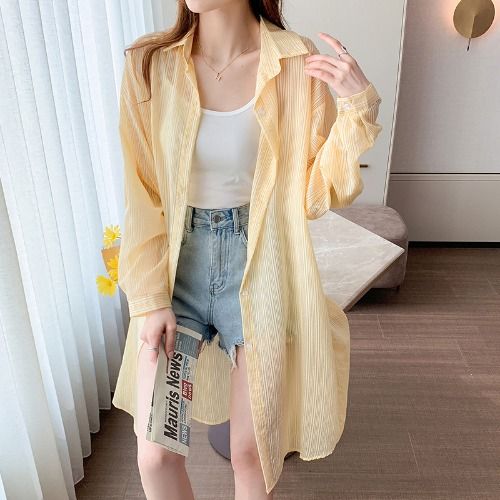 Breathable Chiffon Suspender Skirt Outerwear Cover-up Sun Protection Clothing_desvips.com