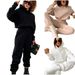Women's Clothing autumn and winter new hooded sweatshirt casual sports suit_desvips.com