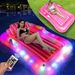 Swimming Pool Water Luminous Inflatable Floating Row Backrest Floating Bed Lounge Chair Outdoor Water Spray Tanning Pool Floating Row_desvips.com