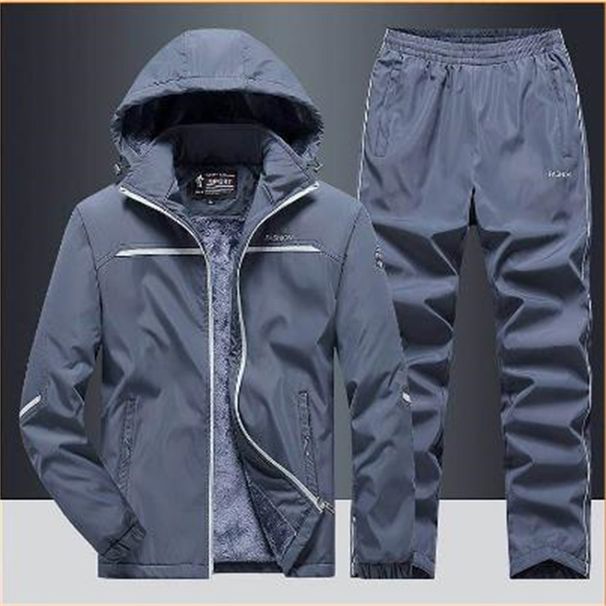 2026 Fashion Tracksuits Women/Men Long Sleeve Zipper Hooded Jacket + Elastic Waist Sweatpants Flocking Thicken Keep Warm Two-Piece Casual Sport Sets_desvips.com