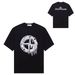 Combed Cotton Short-sleeved T-shirt With Large Compass Logo Print, Casual And Loose Fit, Unisex_desvips.com