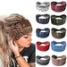 Women's Retro Colorful Cashew Headband Wide Paisley Pattern Elastic Sports Yoga Headband For Fitness And Body Building_desvips.com