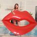 Giant Red Lips Inflatable Floating Bed for Pool Party and Vacation Fun_desvips.com