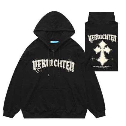 New Embroidered Fleece Sweatshirt Towel Embroidery Couple Casual Jacket_desvips.com