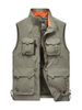 Spring/Summer Zippered Solid Color Regular Stand Collar Casual Loose Style Non Hooded 3D Patch Pocket Brown Horse 3011_desvips.com