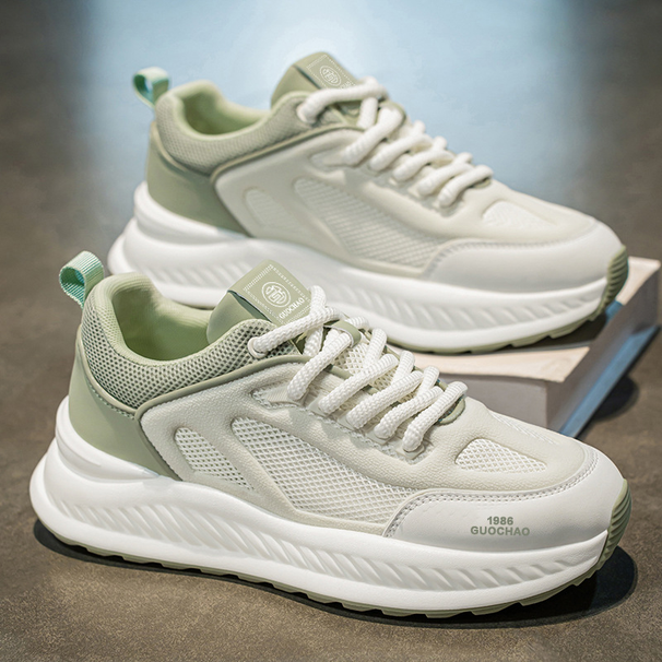 2025 Men's Shoes New Autumn Breathable Hollow Mesh Shoes Casual And Versatile Teenagers Height-increasing Running Sports Trendy Shoes_desvips.com