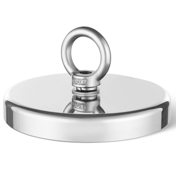 1300 LBS Strong Fishing Magnet Kit Single Sided Pull Force And Rope Carabiner_desvips.com