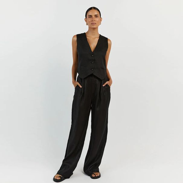 Women's Clothing Summer New Cotton And Linen Sleeveless Vest Vest Trousers Two Piece Suit Female Casual Fashion Suit_desvips.com