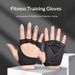 Breathable Hollow-Back Gym Gloves – Anti-Slip & Anti-Callus Weightlifting Gloves For Men & Women (Black/Red – One Size Fits Most)_desvips.com