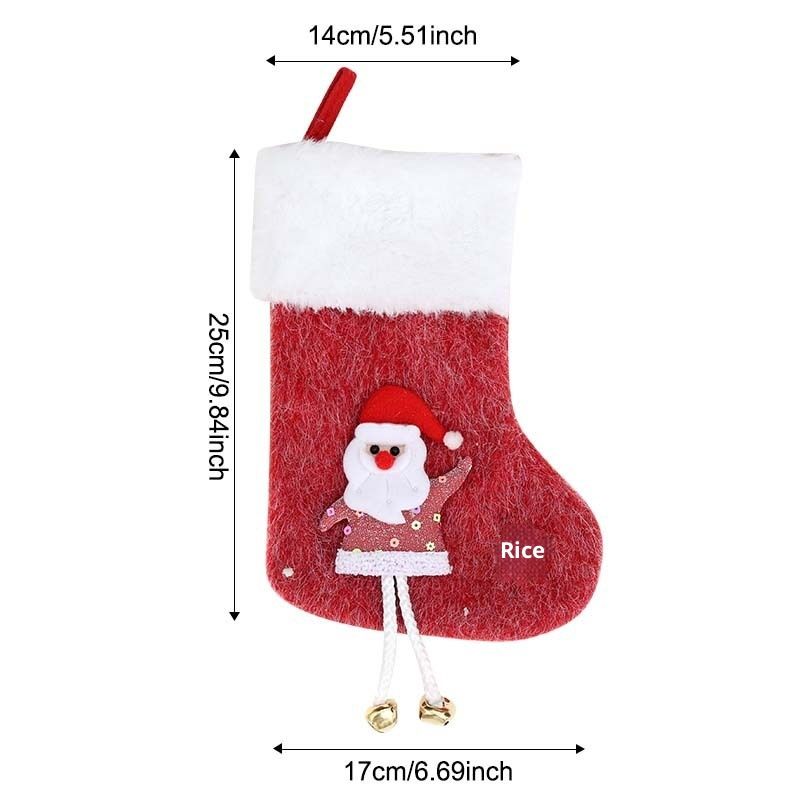 001 Cross-Border New Gift Bag Plush Leg Medium Socks Pendant Christmas Tree Hanging Decoration_desvips.com