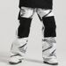 New Winter Women's Snowboard Double Board Thick Windproof Warm Matching Color Loose Snow Pants Men's Ski Equipment_desvips.com