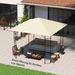 Ersatzdach Für Pavillon 3 X 3 M Wasserabweisend Pavillondach UPF30+ Ersatzbezug Oxford-Stoff, 370 G/m², Cremeweiß_desvips.com