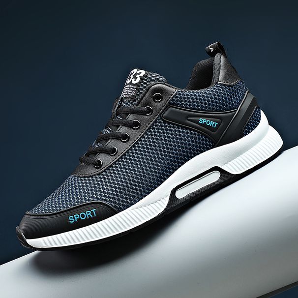 Height-up Summer Height-up Lace-up Casual Sports Breathable Mesh For Men 6cm Men's Shoes Large Size_desvips.com