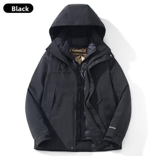Down 3-in-1 Water-Resistant Detachable Two-Piece Set Women's Outdoor Ski Hiking Jacket Men's Custom_desvips.com