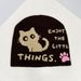 Autumn Winter New Cartoon Cat Dog Paw Letter Knitted Men Women Warm Casual Beanie Pullover Hat_desvips.com