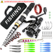 Beginner Ultra Short Sea Fishing Gear Lure Reel Cross-Border Portable Casting Rod Full Set Fish Hooks Hard Bait_desvips.com