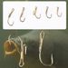FISHKING New Enhanced Version 20 Pieces Two Brown High-Low Foot Anchor Fishing Hooks_desvips.com