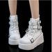 Fashion Women's Boots 2025 New Gothic Style Platform Vampire-Cosplay Boots Women Wedges Comfy Women Motorcycle Boots Woman Shoes_desvips.com