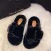 hot Free Shipping Designer Slippers For Woman Winter Indoor Outdoor Keep Warm Casual Plush Sandals Black White Grey Pink_desvips.com