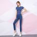 Women's Gym Yoga Wear Two Piece Set Sports Casual Suit Trendy Sports T-Shirt Fitness Body Building_desvips.com